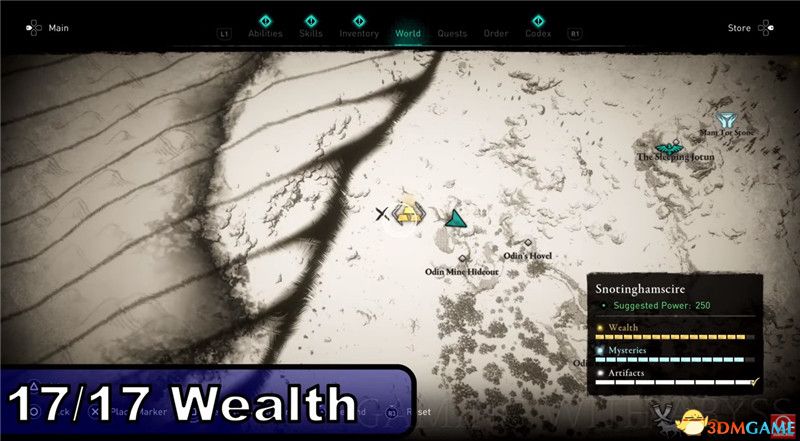 《刺客信条：英灵殿》全收集图文攻略 全财富神秘传说文物装备技能等收集品位置