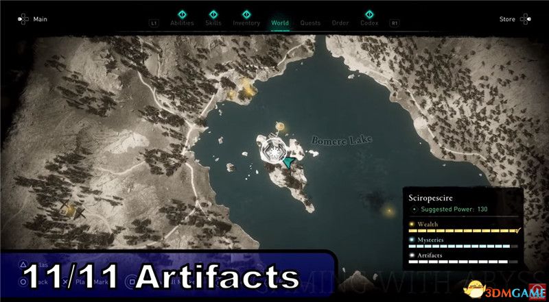 《刺客信条：英灵殿》全收集图文攻略 全财富神秘传说文物装备技能等收集品位置