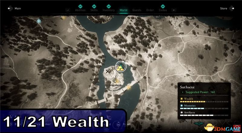 《刺客信条：英灵殿》全收集图文攻略 全财富神秘传说文物装备技能等收集品位置