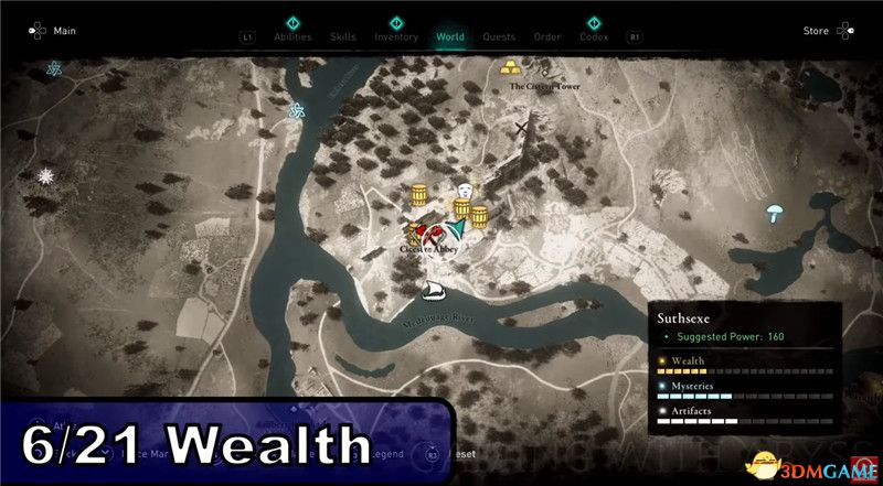 《刺客信条：英灵殿》全收集图文攻略 全财富神秘传说文物装备技能等收集品位置