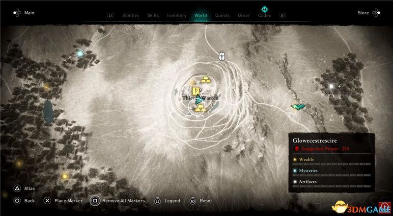 《刺客信条：英灵殿》全收集图文攻略 全财富神秘传说文物装备技能等收集品位置