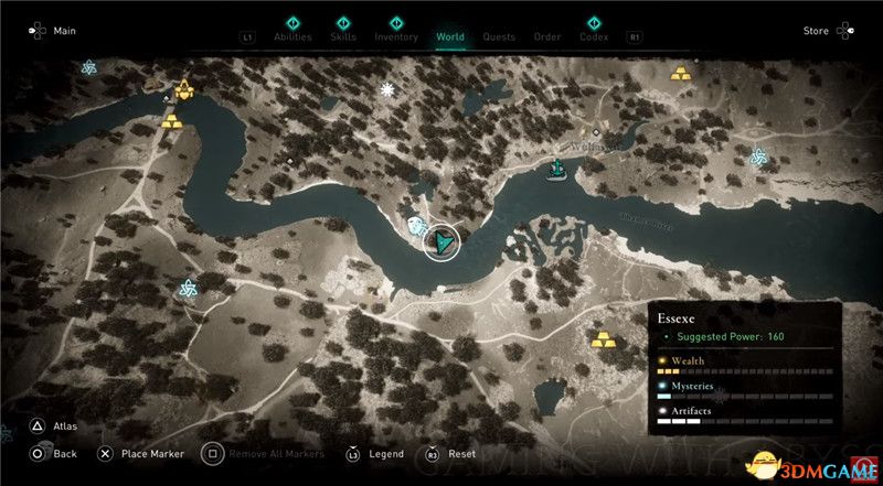 《刺客信条：英灵殿》全收集图文攻略 全财富神秘传说文物装备技能等收集品位置