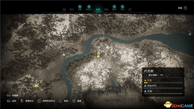 《刺客信条：英灵殿》全收集图文攻略 全财富神秘传说文物装备技能等收集品位置