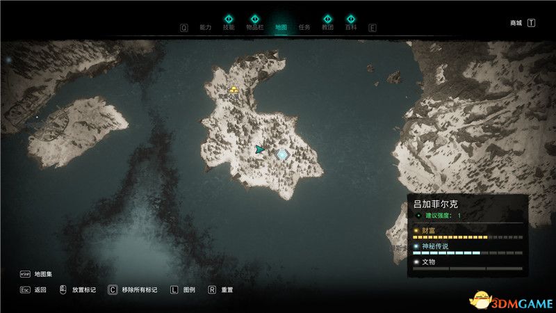 《刺客信条：英灵殿》全收集图文攻略 全财富神秘传说文物装备技能等收集品位置