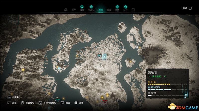 《刺客信条：英灵殿》全收集攻略 全武器套装+斗句+世界事件+宝藏收集