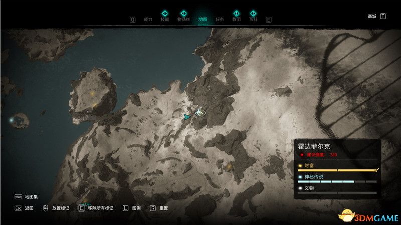 《刺客信条：英灵殿》全收集攻略 全武器套装+斗句+世界事件+宝藏收集