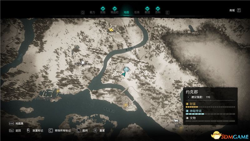 《刺客信条：英灵殿》全收集攻略 全武器套装+斗句+世界事件+宝藏收集