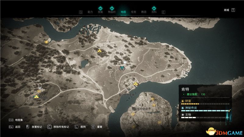 《刺客信条：英灵殿》全收集攻略 全武器套装+斗句+世界事件+宝藏收集