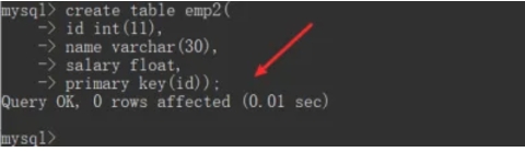 mysql怎么添加主键PRIMARY KEY