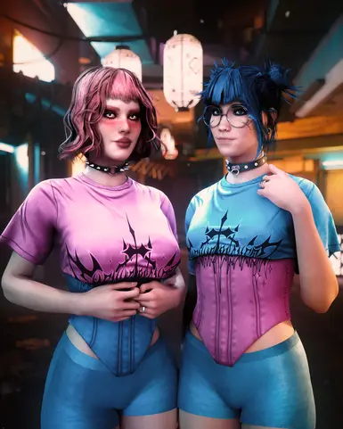 《赛博朋克2077》Y2K紧身胸衣上衣MOD