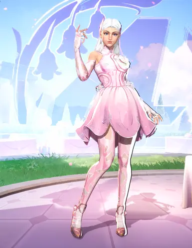 《漫威争锋》粉红色的隐形女侠婚纱MOD