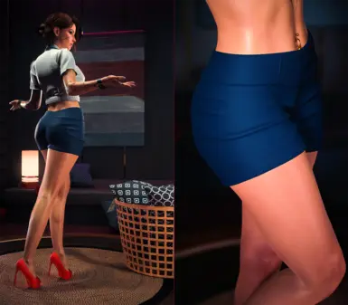 《赛博朋克2077》拉链短裤MOD