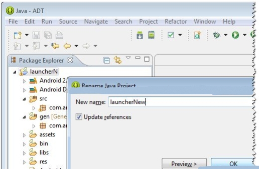 eclipse如何修改包名