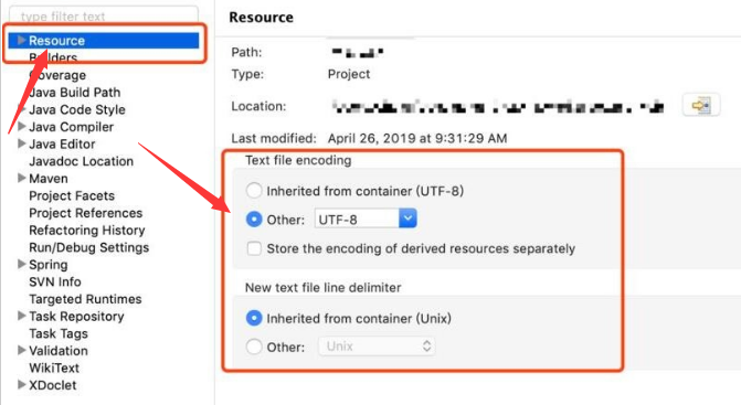 eclipse怎么重设项目编码