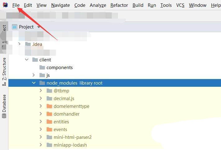 IntelliJ IDEA中怎么隐藏nodemodules文件夹