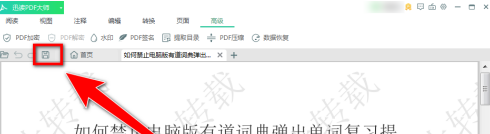 迅读PDF大师怎样给文件添加水印