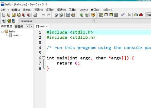 Dev C++怎么创建c语言项目