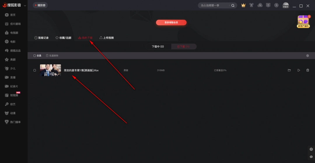如何使用搜狐影音下载视频