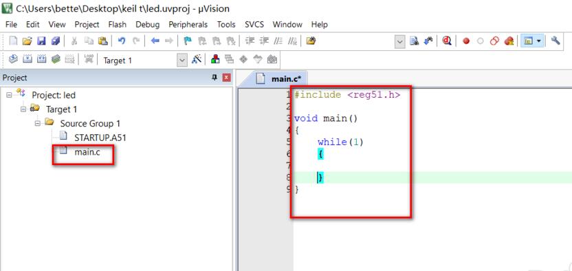 keil c51怎么创建单片机项目