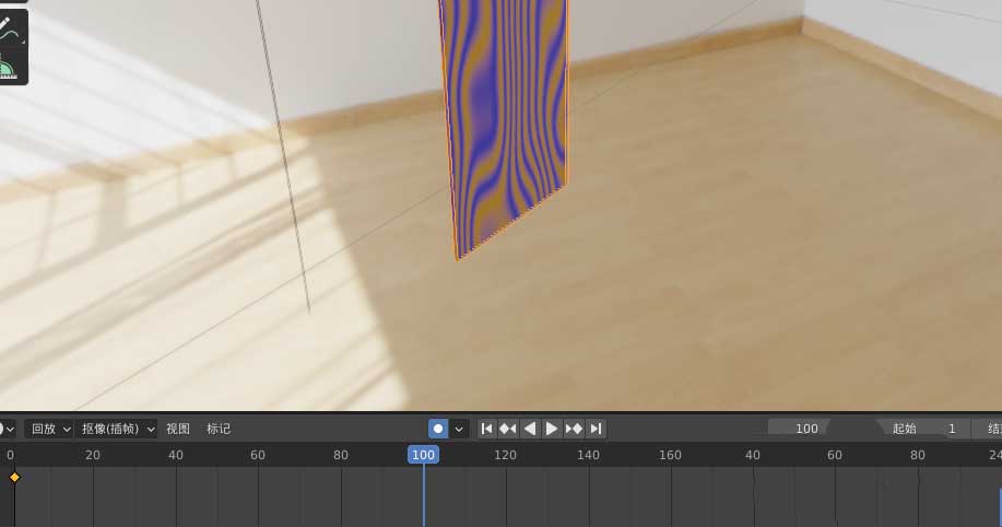 blender2.9怎么制作日式左右推拉窗帘效果的动画