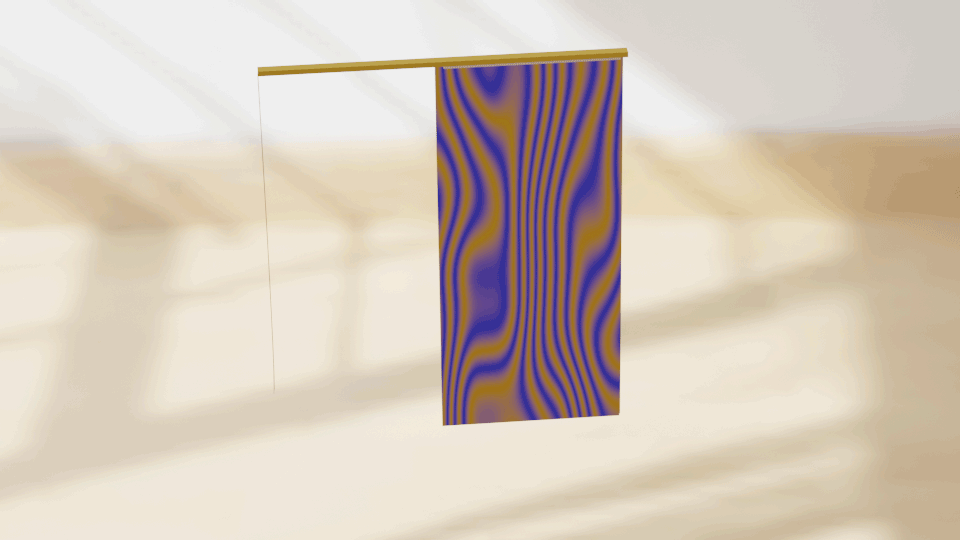 blender2.9怎么制作日式左右推拉窗帘效果的动画