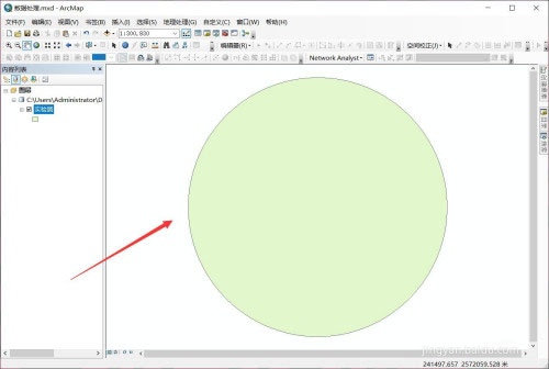 ArcGIS怎么将圆环等分
