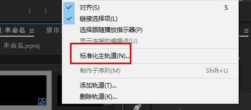 Pr怎么添加标准化轨道