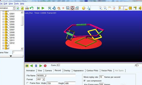 Adams录制仿真视频的方法
