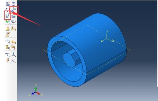 Abaqus在曲面上面打孔