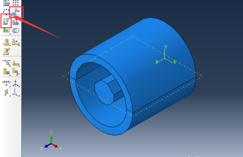 Abaqus在曲面上面打孔