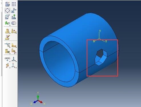 Abaqus在曲面上面打孔