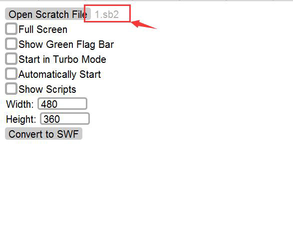 scratch文件转换成swf格式