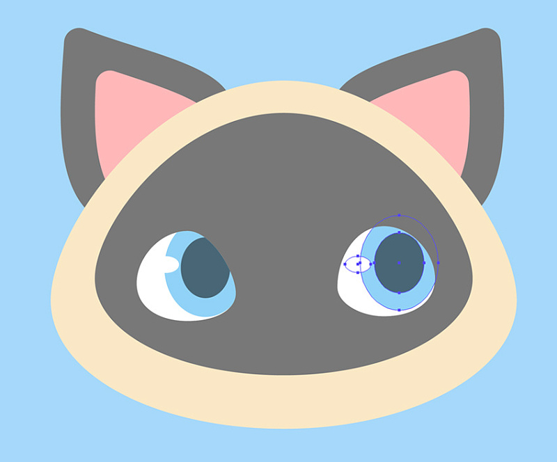 AI怎样绘制卡通萌萌风格暹罗猫图像