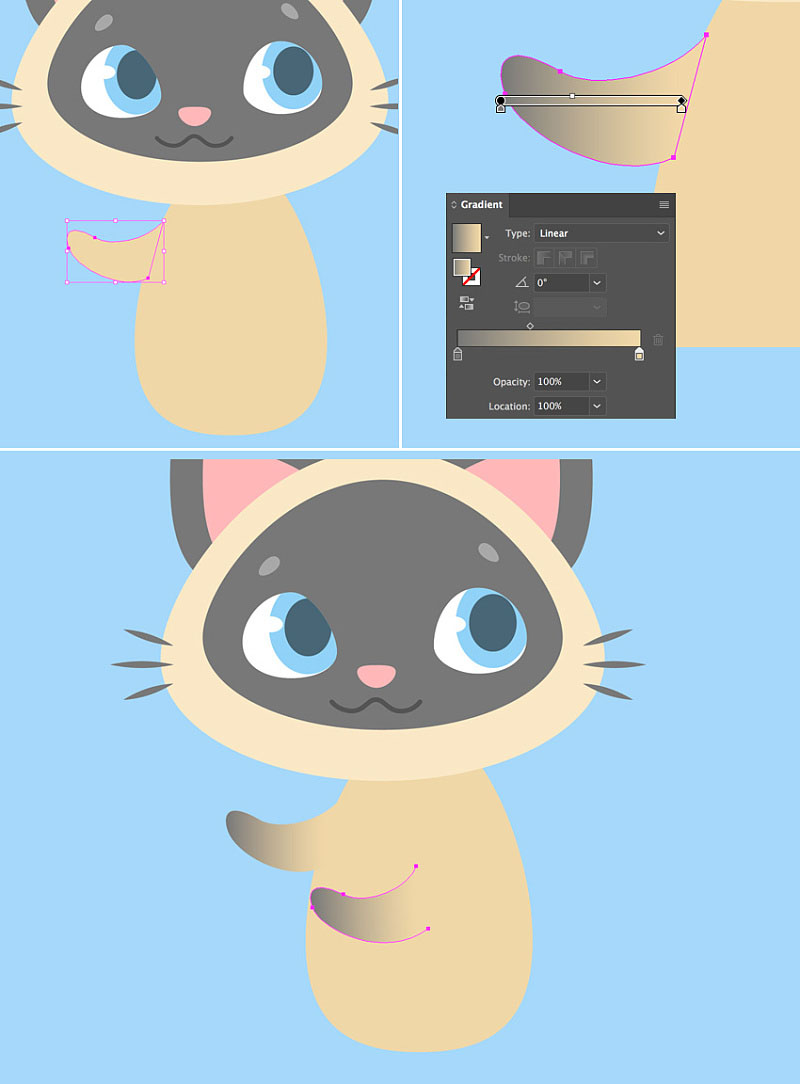 AI怎样绘制卡通萌萌风格暹罗猫图像