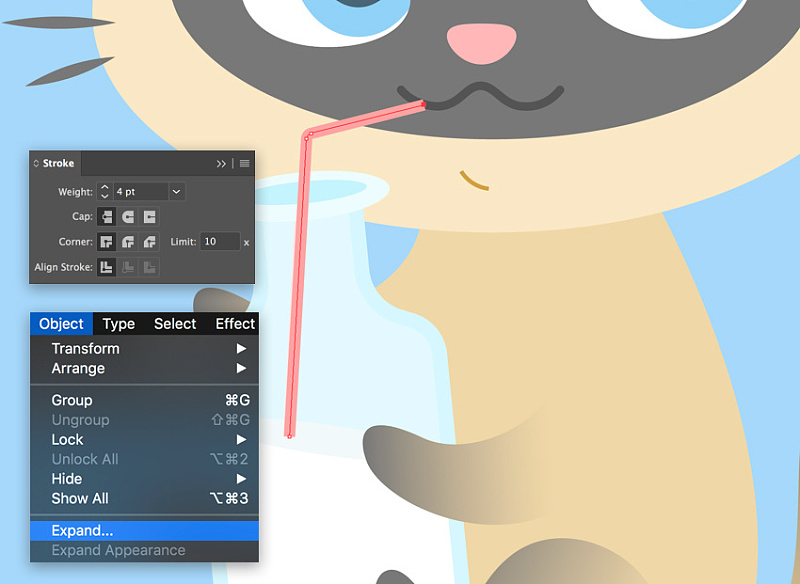 AI怎样绘制卡通萌萌风格暹罗猫图像