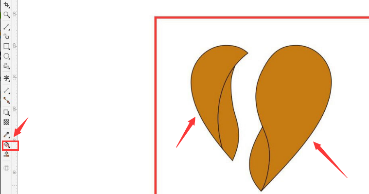 CDR怎么制作切割立体心形