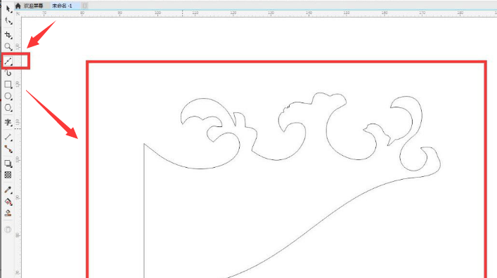 CDR贝塞尔工具怎么绘制浪花