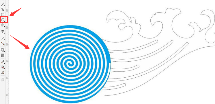 CDR贝塞尔工具怎么绘制浪花