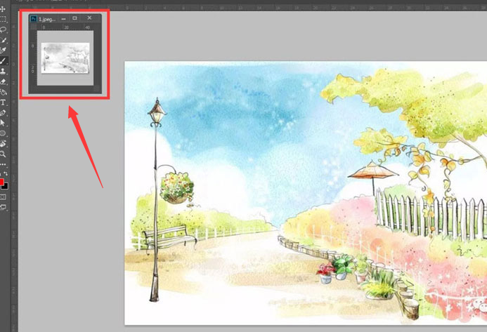 ps怎么创建黑白实时画板