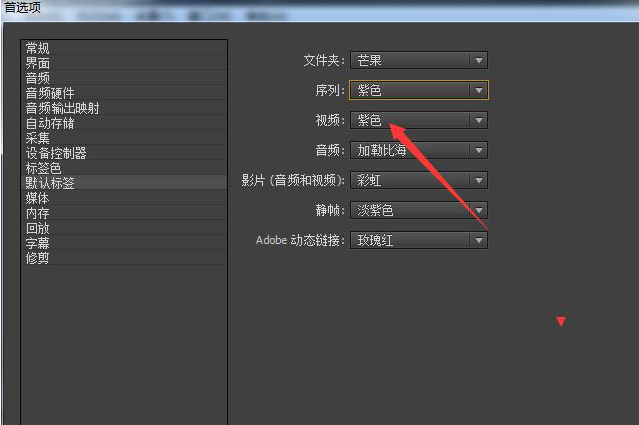 Pr如何设置彩虹色标签