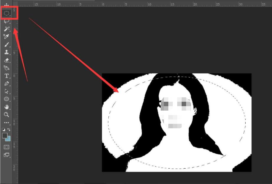 ps怎么绘制黑白头像图片