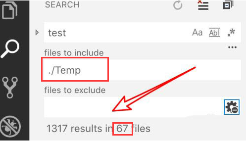 vscode怎样设置搜索条件