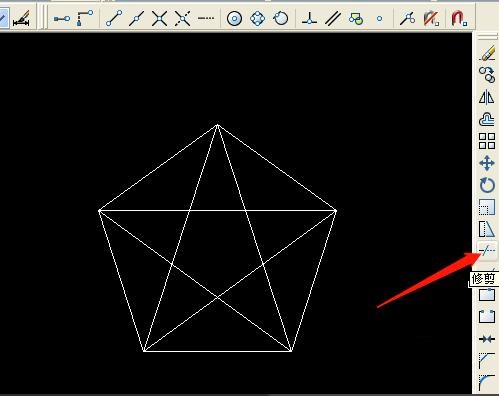 autocad2007怎么画五角星图形