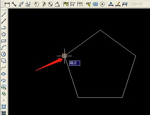 autocad2007怎么画五角星图形