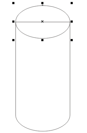 CorelDraw X4怎样绘制圆柱体
