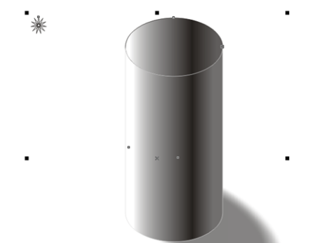 CorelDraw X4怎样绘制圆柱体