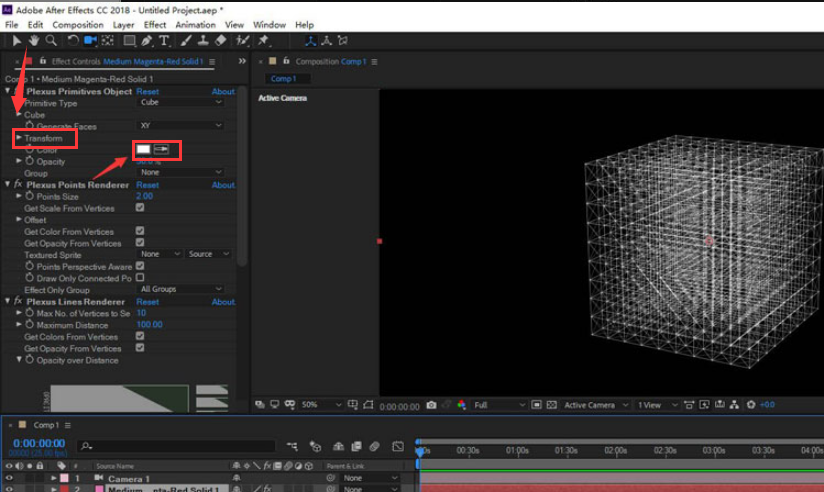 Ae粒子点线怎么调色