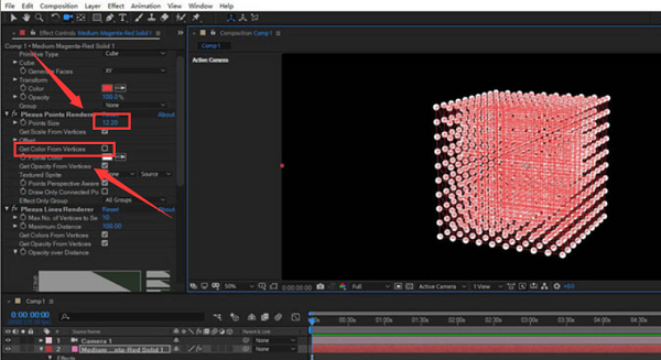 Ae粒子点线怎么调色