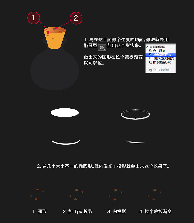 PS怎样绘制游戏血红色魔法药瓶