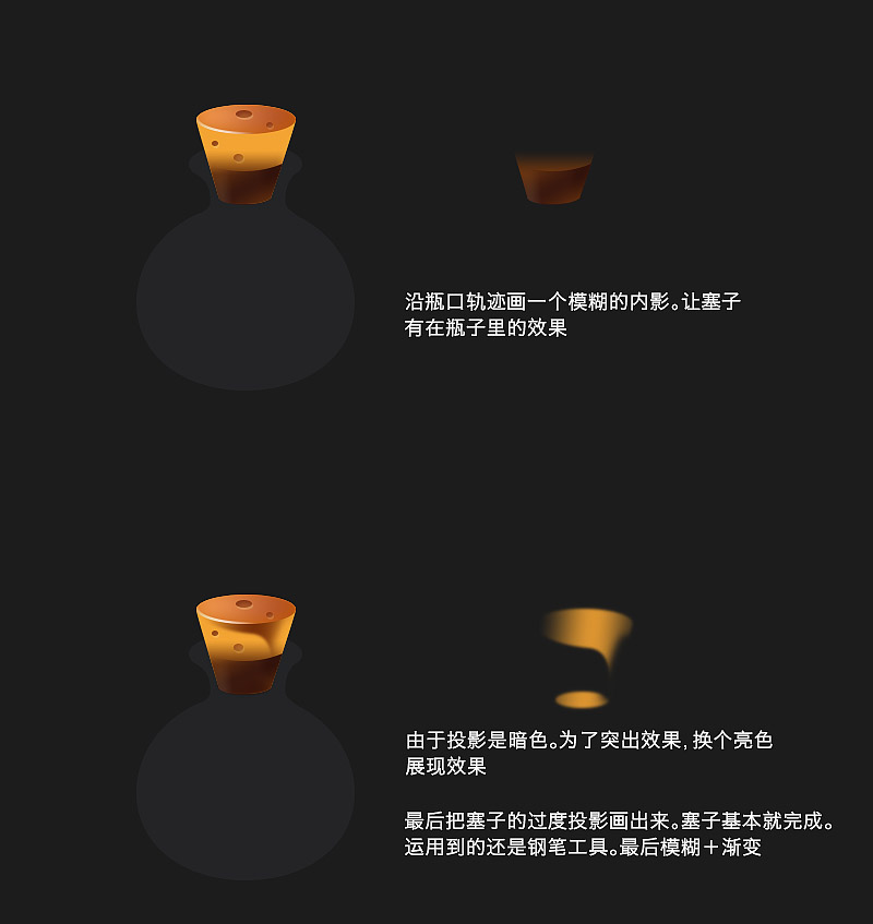 PS怎样绘制游戏血红色魔法药瓶